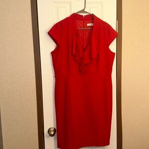 Calvin Klein red dress. Size 14.